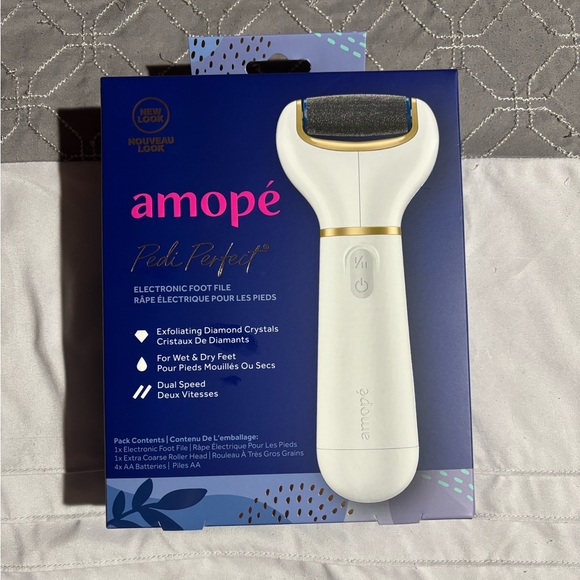 Amope Electric Foot File in White and Blue - Picture 1 of 2